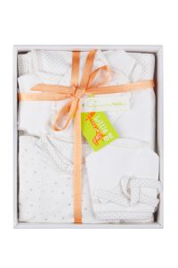 Комплект на выписку для новорожденных супима 5 предметов Little me