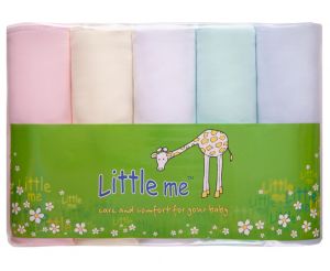 Пеленки тонкий трикотаж комплект 5 шт Little me
